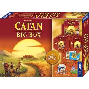 Kosmos Catan 682941 - Set di 7 pezzi Catan Big Box, kit Starter per Catan - Il gioco, con aggiunta per 5 - 6 e espansione con scenari bonus, coloni di Catan