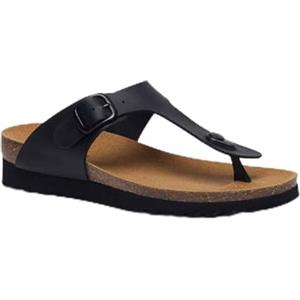 Dr. Scholl's Scholl, Infradito da donna con plantare in sughero, Nero, 37 EU