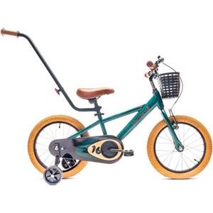 sun baby Verdant Bike Bicicletta per bambini 16 pollici ruota dimensioni, 2-6 anni, bicicletta da bambino con rotelle, bmx da bambino (16 pollici, Verde scuro)