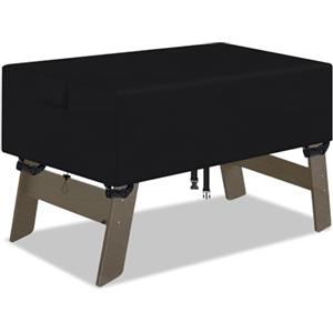 WLDGQGE Tessuto Oxford 600D telone Copri biliardino,Copertura Calcio Balilla per Esterno,Impermeabile e Resistente ai Raggi UV Telo Copertura Calcio Balilla,Nero,160 x 115 x 50 cm