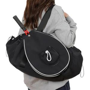 Generico borsone sportivo - Borsa da Tennis Impermeabile 40 x 23 x 30 cm Tote Sportiva per Racchette con Tasca Frontale Rimovibile, Borsone Multiuso per Palestra, Viaggi, Spiaggia e Outdoor