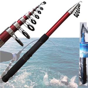 OISE ART STORE Trade Shop - Canna da Pesca Telescopica Spinning Traina Bolentino Leggera in Fibra 1,8 Mt