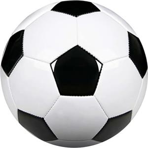 Generic Palla da calcio classica nera e bianca - Pallone standard di misura 5 per allenamento per adulti, bambini e studenti