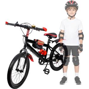 Jerool Mountain Bike Di Alta Qualità, Bicicletta 20 Pollici Bambino, Mountain Bike In Alluminio, Forcella Anteriore Ammortizzata (Rosso)