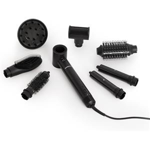 CREATE/ION STYLER PRO ADVANCE/Spazzola asciugacapelli e modellante ionica 8 in 1 in ceramica nero/Motore DC, 2 velocità, 8 accessori, 3 temperature, funzione aria fredda, 1400W
