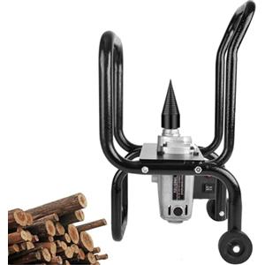 Generic Spaccalegna elettrico - Strumento automatico resistente con supporto, 420 giri/min, diametro di spaccatura 200 mm, design portatile per spaccare efficacemente il legno