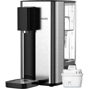 Philips Water 3000 Series Erogatore di Acqua Calda con Filtrazione Taste+, Acqua Calda Filtrata in Pochi Secondi, Riduce Cloro e Calcare, Nessuna Installazione Necessaria