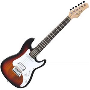 Rocktile Sphere Junior Chitarra Elettrica 3/4 Sunburst, Corpo: mogano | Modello: Sphere Junior, Chitarra per bambini in formato 3/4 (età circa 8-14), Manico: acero avvitato, 22 tasti medi, 1 kg