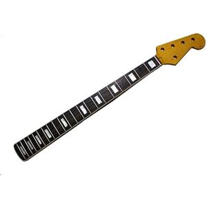 HCGX 21 tasti cinque corde manico for basso elettrico in acero con tastiera in palissandro parti di chitarra vernice lucida colore giallo