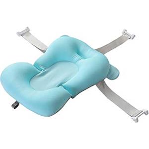 AZIAMOR Materassino Per Fasciatoio Con Sponde Laterali in PVC Senza Ftalati, Superficie Imbottita, Tasca Integrata, Lavabile, Per Bambini 0-8 Mesi, Azzurro, 71 x 80 cm