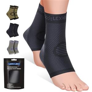 Lexniush Cavigliera Ortopedica per Distorsione Donna/Uomo, 2 Pezzi Tutore Caviglia, Compressione Cavigliera Sportiva per Tendine D'achille, Danni Ai Legamenti, Caviglie Deboli, Artrite (Nero,Taglia M)