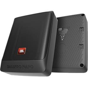 JBL BassPro NANO Subwoofer Attivo Auto Sotto il Sedile Ultracompatto 6 x 8 - Cassa JBL Subwoofer Auto Amplificato Sottosedile da 200 Watt