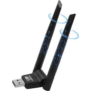 Voltvera Adattatore Bluetooth AX900Mbps per PC, ripetitore Bluetooth USB 5.4 Dual Band 2.4G/5GHz MU-MIMO, WPA3, USB dongle compatibile con Win7/10/11