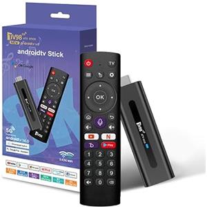 Tvszizx Android TV Stick 4K 2G+16GB H313 Quad-Core 64bit WiFi5 Dual 2.4G/5G WiFi HDR10+ HD Smart TV Stick Box (H 2+16APP)