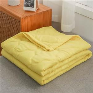 Chickwin Copriletto Trapuntato Estivo, Tinta Unita Copriletti Trapuntati Microfibra Copriletti Trapuntino Traspirante Confortevole per Letto Singolo Matrimoniale King (Giallo,150x200cm)