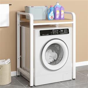 Nordivo Scaffale Sopra Lavatrice,Lavatrice Scaffale,Mobile Porta Lavatrice E Asciugatrice,Mobile Colonna Lavatrice Asciugatrice,Supporto Asciugatrice Sopra Lavatrice,Per Bagno, Lavanderia(Brown,45.6in/116cm)