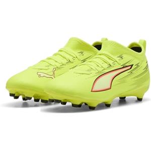 PUMA Ultra 6 Match FG/AG JR Scarpe da Calcio, Giallo Alert Black-Glowing Red-Lime Squeeze, 44, Yellow Alert PUMA - Spremere con Lime, Colore: Nero, 31 EU