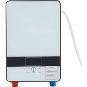SUONTY Scaldacqua istantanea doccia, scaldacqua elettrico istantaneo, 6500 W Tankless acqua calda istantanea bagno doccia, bagno scaldabagno elettrico 0-55 ℃, 29 × 19 × 6,5 cm