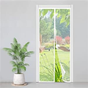 Sjldwtmt Zanzariera Magnetica 165x230cm, Zanzariera Porta Finestra Tenda Bianco, Tenda Magnetica Si Impedisce agli Insetti, Facile da Installare, Chiusura Automatica per Balcone, Soggiorno, Cantine, Terrazze