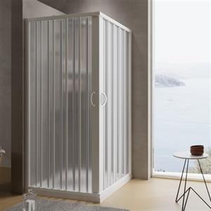 Idralite Box doccia a soffietto in PVC 70x100 cm H 185 mod. Aster con apertura centrale