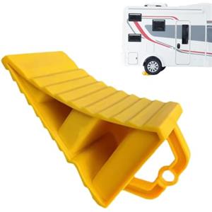Xasbseulk Cunei per Ruote, Confezione da 2 Cunei per rimorchi, Tappi per Pneumatici per Veicoli, Cunei con Maniglie, Cunei per roulotte, Cunei in Gomma, per roulotte, Camper, Auto, Moto, Box per