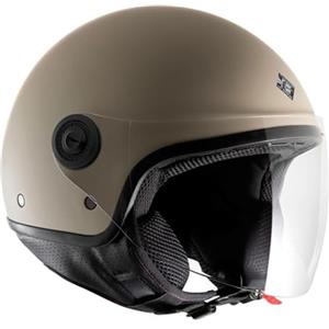 Tucano Urbano El'Jettin 6.0 Demi Jet Unisex Casco in Policarbonato - Moto e Scooter Small Fit, Calotta XS-M ed L-XXL, Estate Inverno, Omologato ECE 22.06 - Sabbia Opaco Tg. L