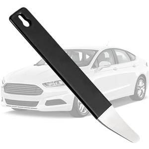 Generico Stainless Steel Trim Removal Tool | Non-Slip Car Interior Pry Bar Set | Door Panel Disassembly, Clip Remover, Mirror Wedge | Red/Black Auto Upholstery Repair Kit