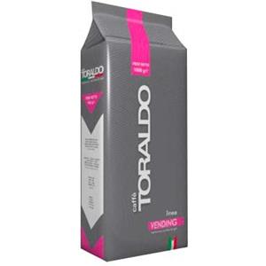 CAFFÈ TORALDO | Caffe in Grani | Caffè in Chicchi Selezionati | Tostato e Torrefatto in Italia | Eccellenza del Caffè Napoletano | (1 Kg, Miscela Rosa)