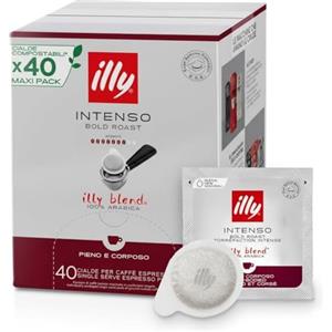 Generico Caffè ILLY Miscela INTENSO, 120 Cialde Filtrocarta Monodose Ese 44, 3 Confezioni da 40 -DD-
