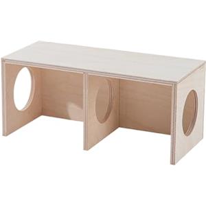 Generico Gabbia Per Criceti - Habitat In Legno Per Nascondere I Criceti Con 2 Camere, Casa Per Multi-camera. Labirinto Per Piccoli Animali | Ornamento Paesaggistico Per Soggiorno, Rifugio Durevole Per