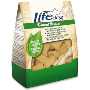 Life Natural Dog Biscuits per Cani - Biscotti Vegetali Cotti al Forno Senza Zuccheri Aggiunti - Snack Leggeri con -25% di Grassi (Ossi)