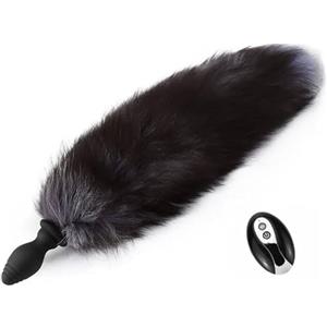 CSEDF-CRYP Anal Plug Vibratoriper Donne con Telecomando, Plug Anale Dilatatore Donna Uomo, Plug Anale Coda, Sexytoysys Coppia Vibratoreper Donna Uomo Professionale Vibratore Anale Butt Plug Analesex Toy, Sex Toy