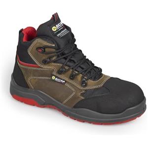BICAP ABSOLUTELY SAFE Bicap Scarpe Antinfortunistiche Uomo FLAMINGO S3 WR Con Sacca Porta Scarpe Da Lavoro Nubuck Idrorepellente Puntale Composito Lamina Antiperforazione Suola Antiscivolo Edilizia Agricoltura Industria