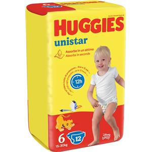 KIMBERLY-CLARK ITALIA SRL Huggies unistar base 6 pannolino 6 confezioni da 12 pezzi