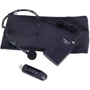 PROEL U24B - Microfono Wireless USB Professionale Dinamico ad Archetto per Voce Canto Karaoke, Nero