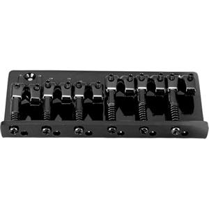 Srliya Ponte per Basso Elettrico a 6 Corde, Design con Retro Spesso, Base Multifunzionale in Fusione Resistente, per Esercitazione, in Lega di Zinco (Nero)