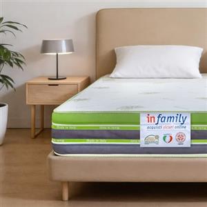 INmaterassi - Materasso Marilyn in Lattice e Memory Gel, 11 Zone Ergonomiche, Ortopedico, Rigidità Alta, Rivestimento in Aloe Vera Sfoderabile e Antiacaro, Alto 26 cm, Letto Matrimoniale 160 x 190 cm