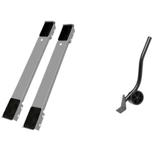 Generico Staffa universale a rulli mobili a 24 ruote con supporto regolabile for guide for supporto base frigorifero for lavatrice(Gray with crowbar)