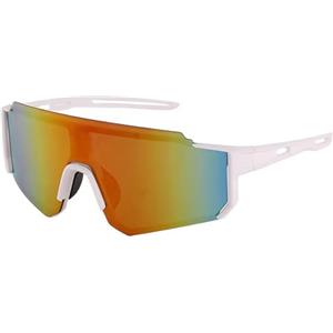 WLHFDC Occhiali da Sole Sportivi Uomo e Donna,Protezione UV400 Occhiali Veloci da Ciclismo per Bici,Motociclismo,Corsa,Sci,Alpinismo
