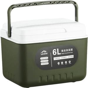 Generisch Scatola termica rigida frigo ad alta capacità - Economico Economico, Compatto 5.4 QT Ice Box per Campeggio, Picnic, Spiaggia | Frigorifero portatile ad alte prestazioni per uso personale