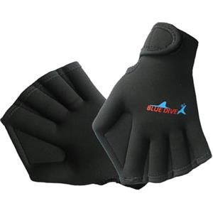 QLoztyse Guanti da Nuoto Guanti Palmati Attrezzatura da Immersione Guanti per Fitness Paletta Anti Scivolo in Nylon Adatti a Sport Acquatici Allenamento, Nero