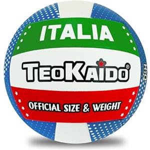 Teorema Giocattoli Teokaido, Pallone Pallavolo Misura 5 Ufficiale, Palla da Volley Soft Touch per Allenamento e Beach Volley, Peso Regolamentare 260-280g, Ideale per Principianti, Resistente all'Acqua, Design Esclusivo