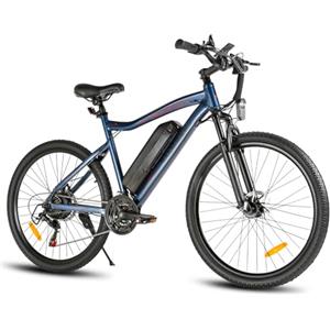 SAMEBIKE Mountain Bike Elettrica SY26 36V 10Ah Bici Elettrica Maschio e femmina con pannello strumenti LCD (BLUE)