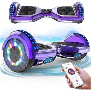 RCB Hoverboard 6.5 inch Auto-bilanciato Hover Board con Colorato luci sulle Ruote e Bluetooth, Il miglior Regalo per Bambini e Adolescente