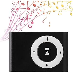 ZenithAur Lettore musicale portatile MP3, lettore MP3 digitale sportivo con mini clip posteriore con memoria da 8 GB, auricolare e cavo USB inclusi (Black)