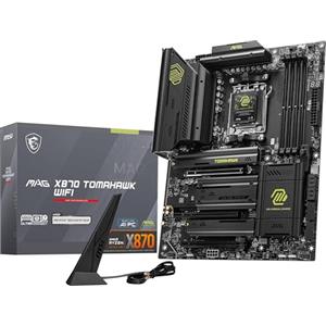 MSI Mag X870 Tomahawk - Scheda madre WiFi da gioco, processori AMD Ryzen serie 9000/8000/7000, AM5, DDR5, PCIe 5.0, M.2 Gen5, SATA 6Gb/s, USB 40Gbps, HDMI/DP, Wi-Fi 7, Bluetooth 5.4, 5Gbps LAN,