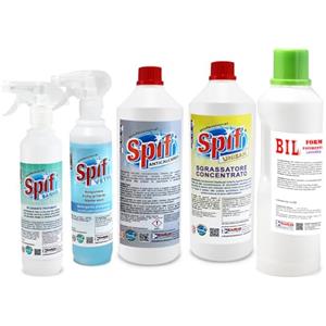 PUIS Kit Detersivi Professionali Igiene, KIT PRIMAVERA - 5 Detergenti, Bagno Vetri, Anticalcare, Sgrassatore, Pavimenti