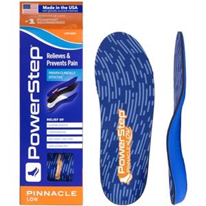 PowerStep Pinnacle Low, PowerStep Solette, piedi piatti, sollievo dalla fascite plantare, iperpronazione, supporto dell'arco plantare, dolore al tallone, comfort tutto il giorno, sollievo dal dolore