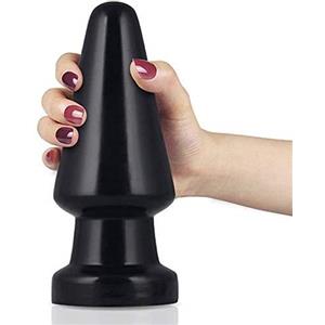FJUJMLAN Enorme Plug anale Butt Plug Grande Giocattoli sessuali per adulti XXL Pene finto per donne Uomini Lesbiche Gay Dong largo e spesso Stretching anale nero Allenamento vaginale