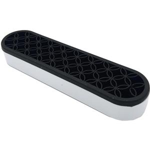 TopHomer Porta pennelli da trucco da scrivania, in silicone, organizer per strumenti da cucito, per forbici, pittura, penne, pennarelli cosmetici (21 cm, nero)